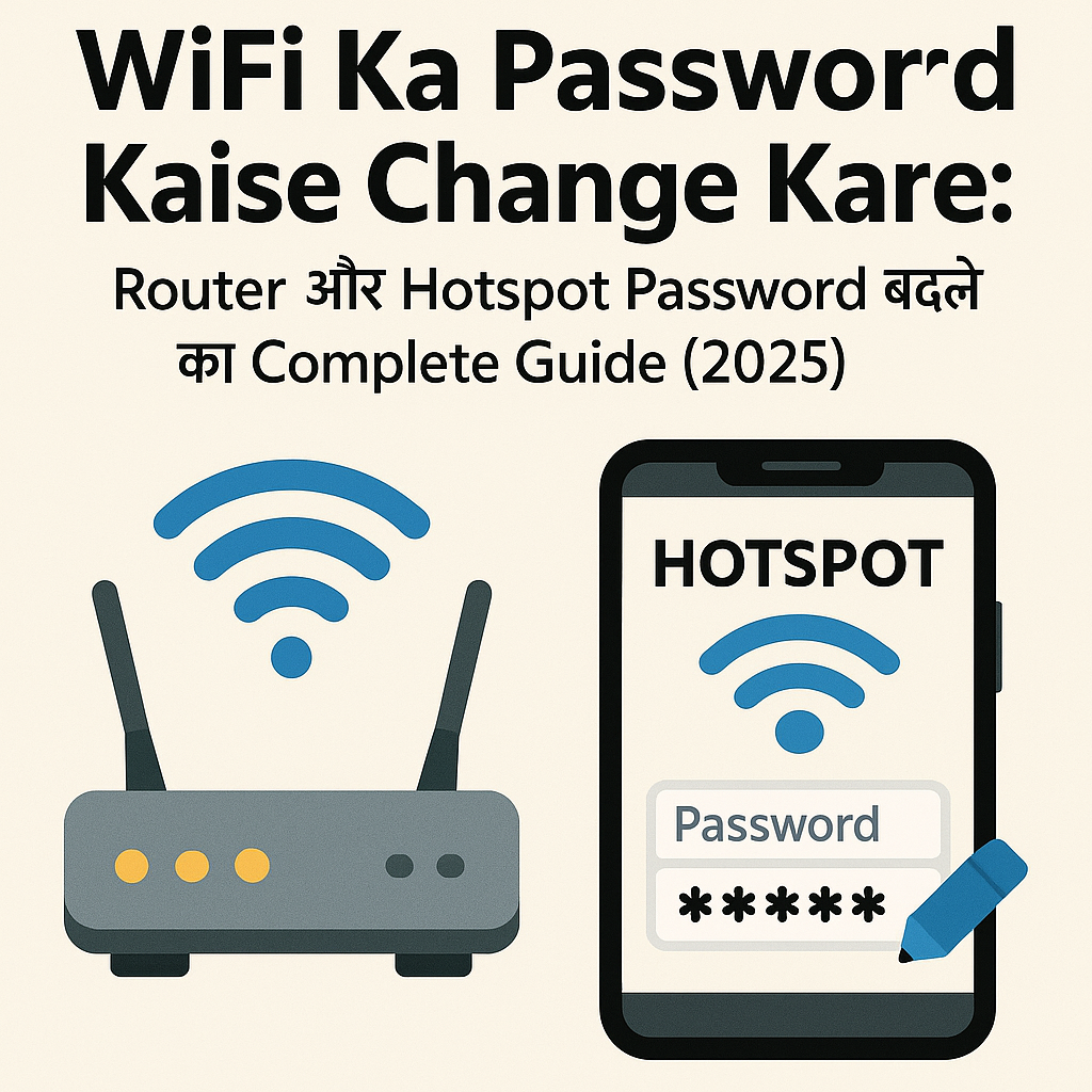 WiFi Ka Password Kaise Change Kare: Router और Hotspot Password बदलने का Complete Guide (2025)