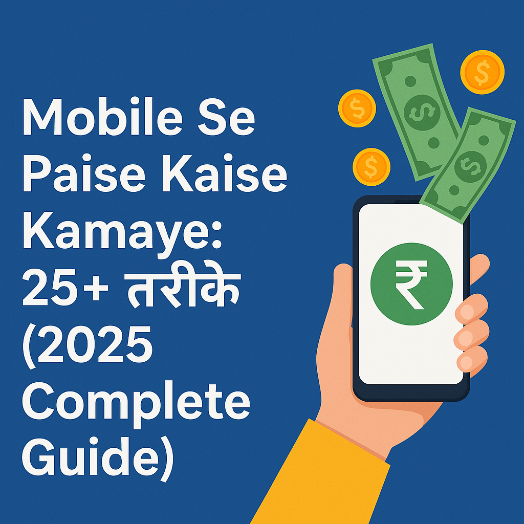 Mobile Se Paise Kaise Kamaye: 25+ तरीके (2025 Complete Guide)