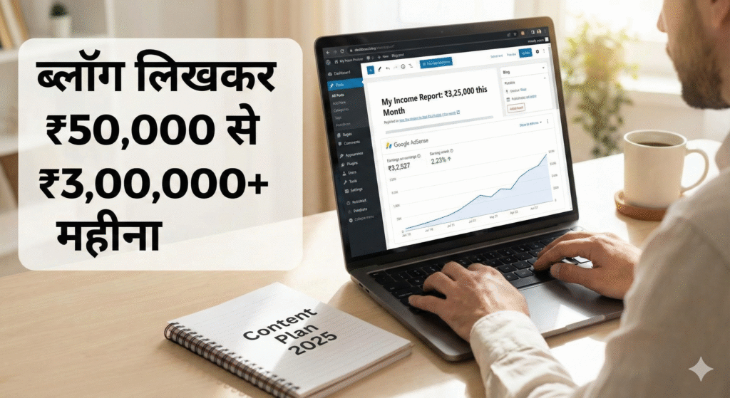ब्लॉग लिखकर ₹50,000 से ₹3,00,000+ महीना