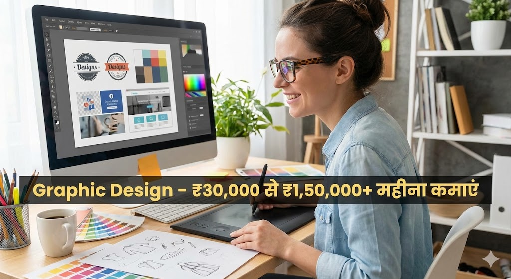Graphic Design - ₹30,000 से ₹1,50,000+ महीना कमाएं