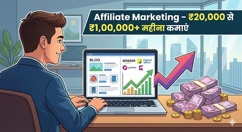 Affiliate Marketing - ₹20,000 से ₹1,00,000+ महीना कमाएं